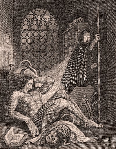 Victor Frankenstein dégoûté par sa création - Theodore Von Holst