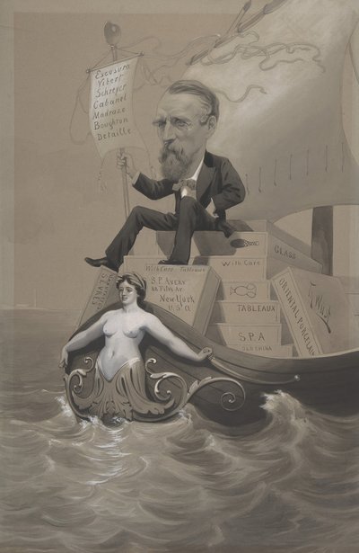 Samuel P. Avery transportant ses trésors à travers la mer, vers 1875-80 - Theodore Wust