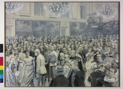 Empereur François-Joseph saluant la comtesse Francisca Sternberg-Larisch et la comtesse Maria Theresia Harrach Taxis - Theodore Zasche