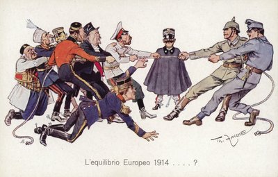 Les Alliés de la Première Guerre mondiale jouant à la corde avec les puissances centrales - Theodore Zasche