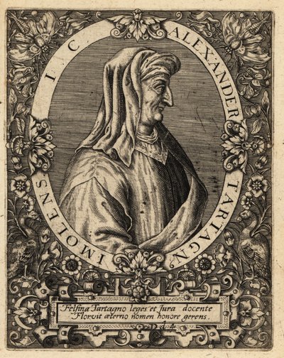Alexander de Tartagnis, c. 1424-1477, juriste italien - Theodore de Bry