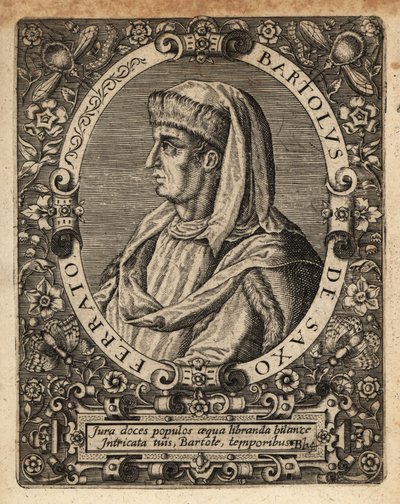 Bartolus de Saxoferrato, professeur de droit italien - Theodore de Bry