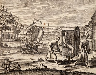 Palanquin chinois, Inde orientale, gravure d