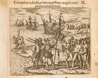 Christophe Colomb débarquant sur l