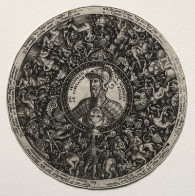 Conception pour un plat avec médaillons, vers 1558 - Theodore de Bry