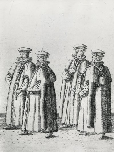 Épiciers dans le cortège funèbre de Sir Philip Sidney en route vers la cathédrale Saint-Paul - Theodore de Bry