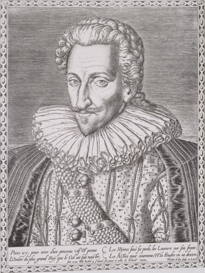 Henri IV (1553-1610) en tant que Roi de Navarre, 1589 - Theodore de Bry