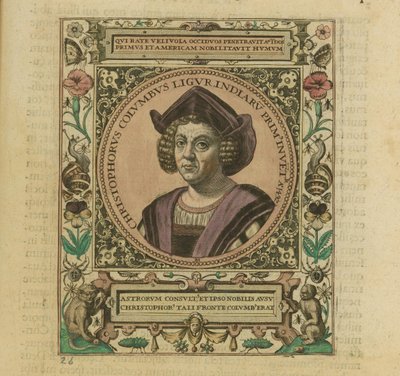 Portrait de Christophe Colomb, 1595 - Theodore de Bry
