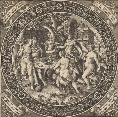 Scène avec une fête de l