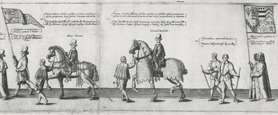 Huissiers dans le cortège funèbre de Sir Philip Sidney en route vers la cathédrale Saint-Paul - Theodore de Bry