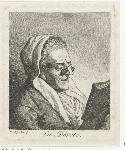 Vieille femme lisant avec des lunettes (La Dévote) - Theodorus de Roode