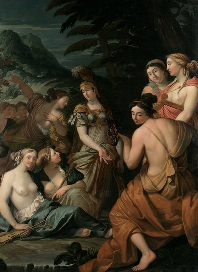 Minerve et les Muses sur le mont Hélicon - Theodorus van der Schuer
