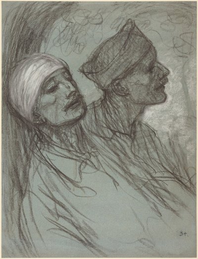 Un soldat blessé et son camarade - Théophile Alexandre Steinlen