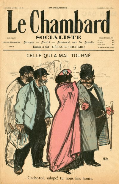 Couverture de Le Chambard socialiste, numéro 28, Satirique en Couleurs - Théophile Alexandre Steinlen