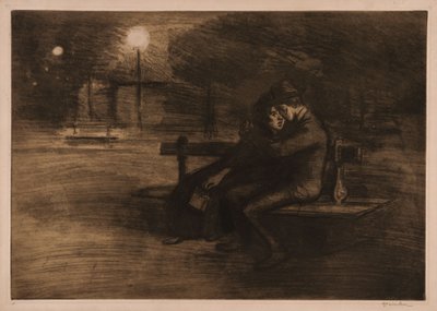 Des amoureux sur un banc - Théophile Alexandre Steinlen