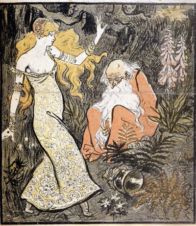Merlin et Viviane (Brocéliande) - Théophile Alexandre Steinlen
