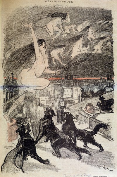 Métamorphose des chats en sorcières - Théophile Alexandre Steinlen
