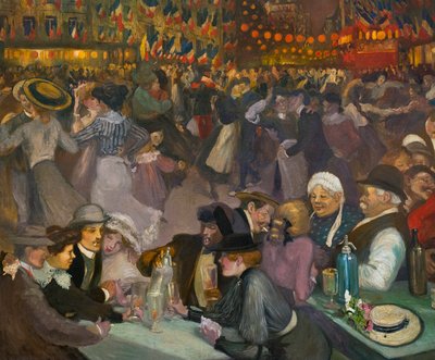 Le bal du 14 juillet - Alexandre Théophile Steinlen (1859-1923) - détail de "Bal du 14 juillet" - Théophile Alexandre Steinlen