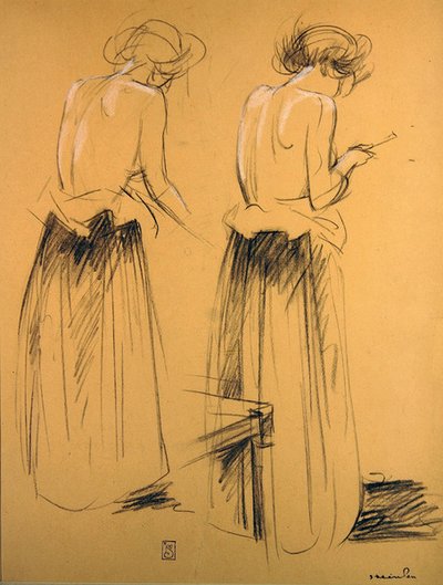 Deux études de femmes vues de dos - Théophile Alexandre Steinlen