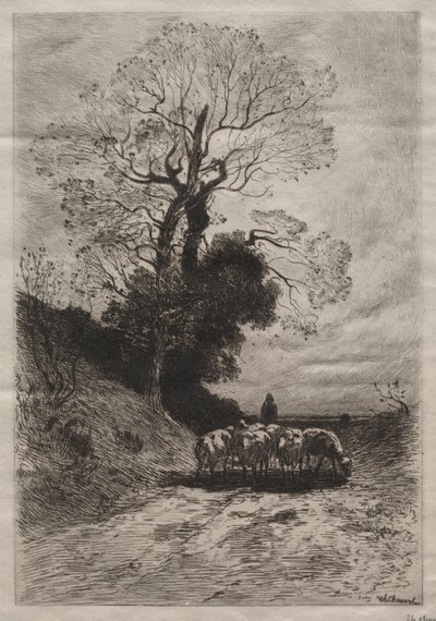 Retour du troupeau - Theophile Narcisse Chauvel