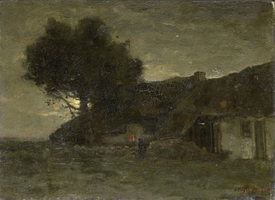 Bergerie au crépuscule - Theophile de Bock