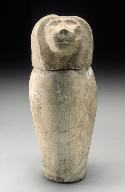 Vase canope à tête de cynocéphale (calcaire) - Third Intermediate Period Egyptian