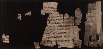 Feuille avec inscription hiératique sur Neskhonsu, la chanteuse du Grand Dieu Amon - Third Intermediate Period Egyptian