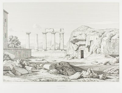 Corinthe : Temple de Neptune - Théodore Caruelle d