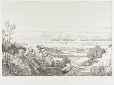 Vue de Délos : Cyclades. Port de Délos, Paros et le Grand Délos - Théodore Caruelle d