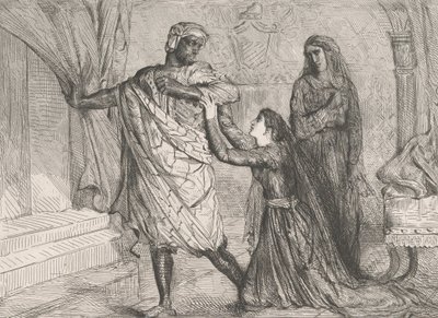 Away!: planche 7 de Othello Acte 3, Scène 4 - Théodore Chassériau
