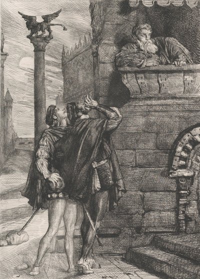 Réveillez-vous ! Quoi ! Brabantio ! Voleurs ! Voleurs ! : planche 1 de Othello Acte 1, Scène 1, 1844 - Théodore Chassériau