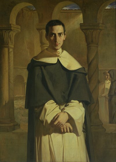Portrait de Jean Baptiste Henri Lacordaire (1802-61), prélat et théologien français, 1841 - Théodore Chassériau