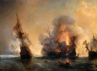 La Bataille navale de Lagos le 27 juin 1693 - Jean Antoine Theodore Gudin