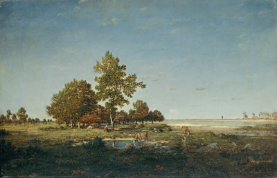Paysage avec un bouquet d
