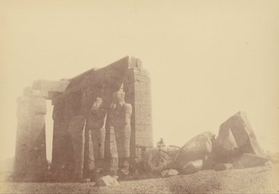 Vue rapprochée du colosse du Ramasseum - Théodule Devéria