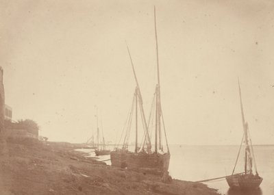 Voiliers sur la rive du Nil - Théodule Devéria