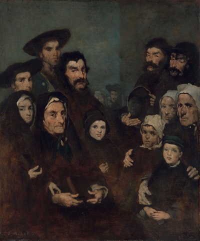 Pêcheurs bretons et leurs familles - Auguste Theodule Ribot