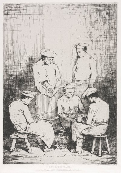 Les Éplucheurs de pommes de terre - Auguste Theodule Ribot