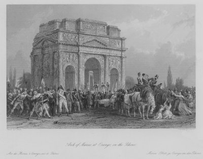 Arc de Marius, à Orange, sur le Rhône (gravure) - Thomas (after) Allom