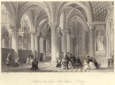 Chapelle de la Vierge, Église abbatiale, Saint-Denis (gravure) - Thomas (after) Allom