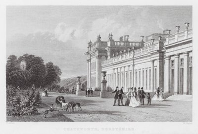 Chatsworth, Derbyshire (gravure) - Thomas (after) Allom