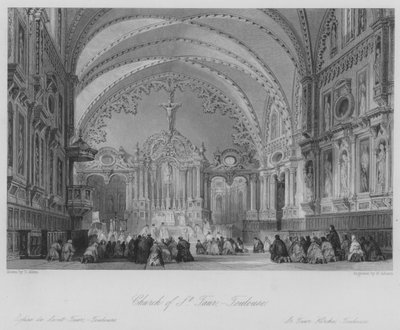 Église Saint-Taur, Toulouse (gravure) - Thomas (after) Allom