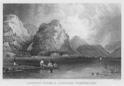 Derwent Water et Lowdore, Cumberland (gravure) - Thomas (after) Allom