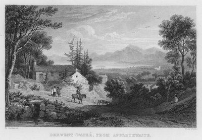 Derwent Water, de Applethwaite - Thomas (after) Allom