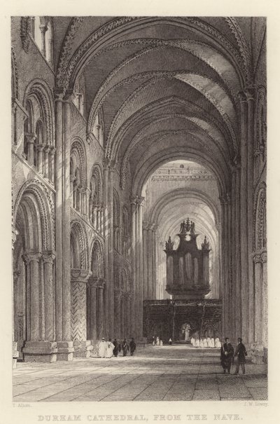 Cathédrale de Durham, depuis la nef - Thomas (after) Allom