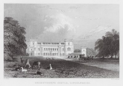 Château de Grimsthorpe, Lincolnshire (gravure) - Thomas (after) Allom