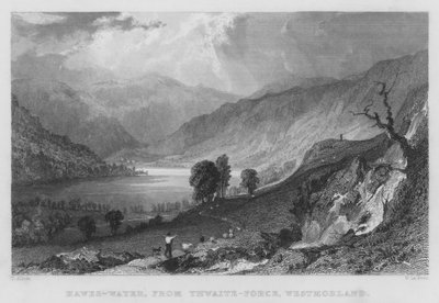 Hawes-Water, de Thwaite-Force, Westmorland - Thomas (after) Allom