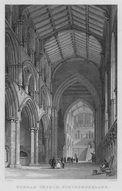 Église de Hexham, Northumberland - Thomas (after) Allom