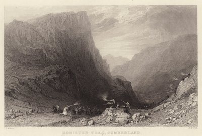Honister Crag, Cumberland (gravure) - Thomas (after) Allom