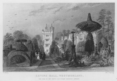 Levins Hall, Westmorland, la résidence de Fulke-Greville Howard - Thomas (after) Allom